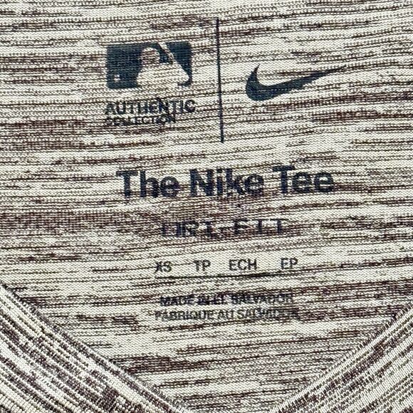 SOLD Nike MLB San Diego Padres Dri-FIT VNeck Shirt Baseball Top Heather Brown XS - Picture 6 of 12